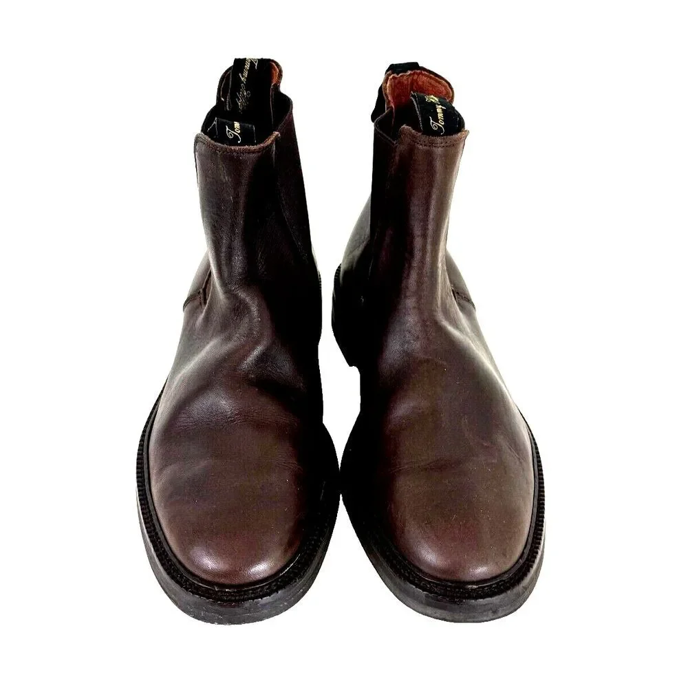 Tommy Hilfiger Golf Chelsea Boots Leather Brown Shoes Mens Size‎ 11.5 Italy